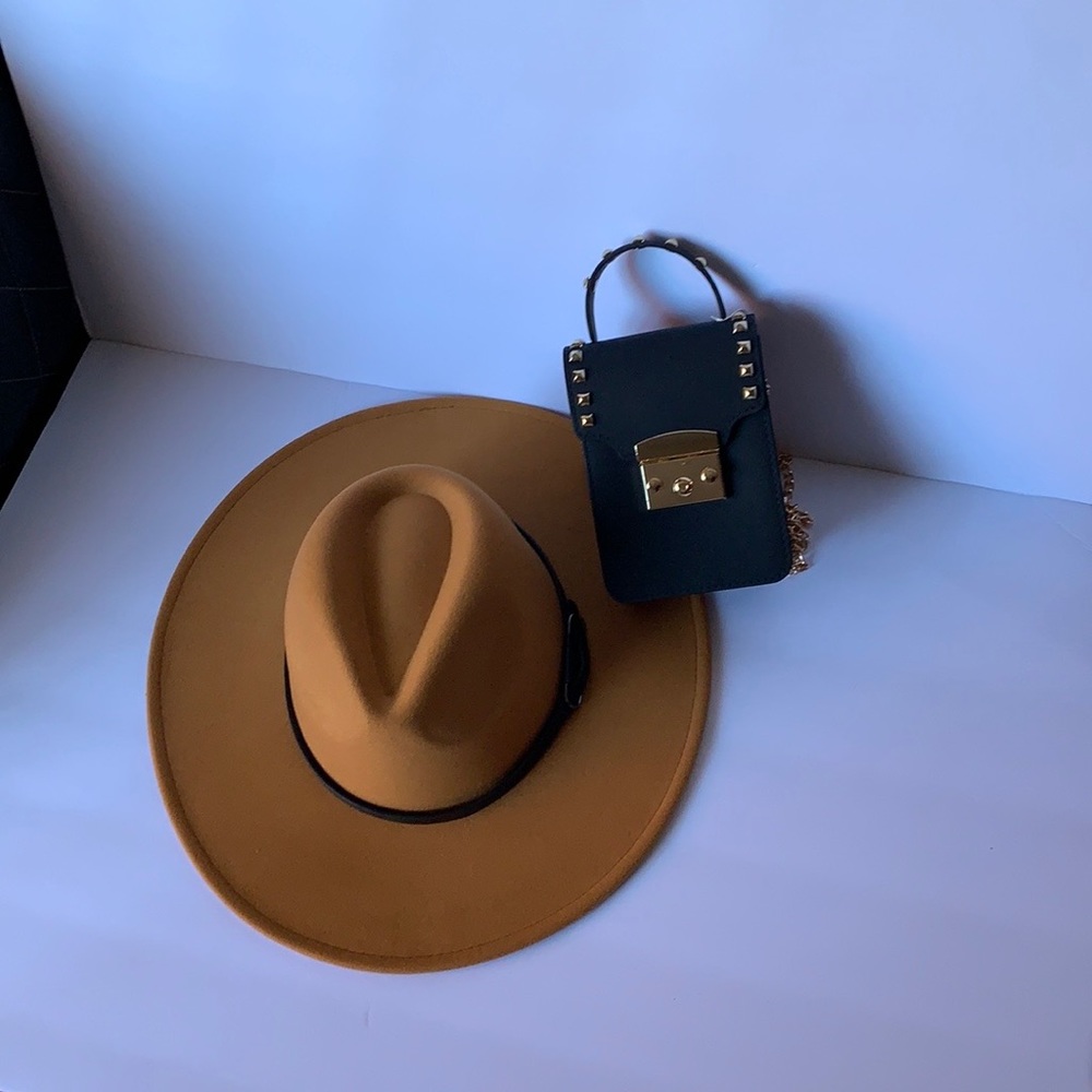 Tan Fedora Hat Combo - Picture 5 of 9